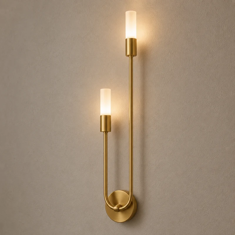 OCS - U Moderne LED Wandlamp - Set van 2 Design Wandlampen in Zwart of Goud