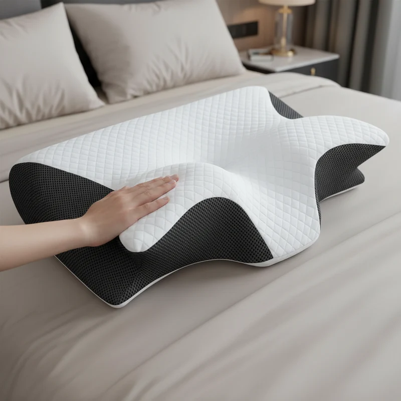 OCS - foam Ergonomisch hoofdkussen - Orthopedisch kussen voor Nek- & Rugondersteuning