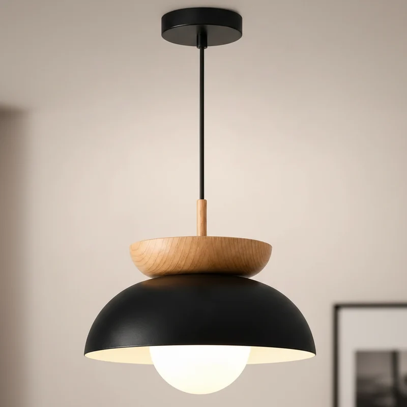 OCS - Scandinavische Houten Hanglamp - Minimalistische LED met 3 lichtkleuren
