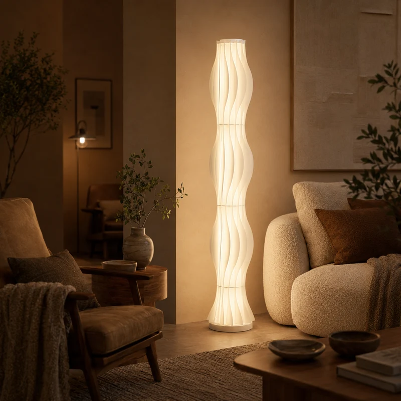 OCS - terist Sculpturale LED Vloerlamp - Moderne golvende Designlamp met 3 Lichtkleuren