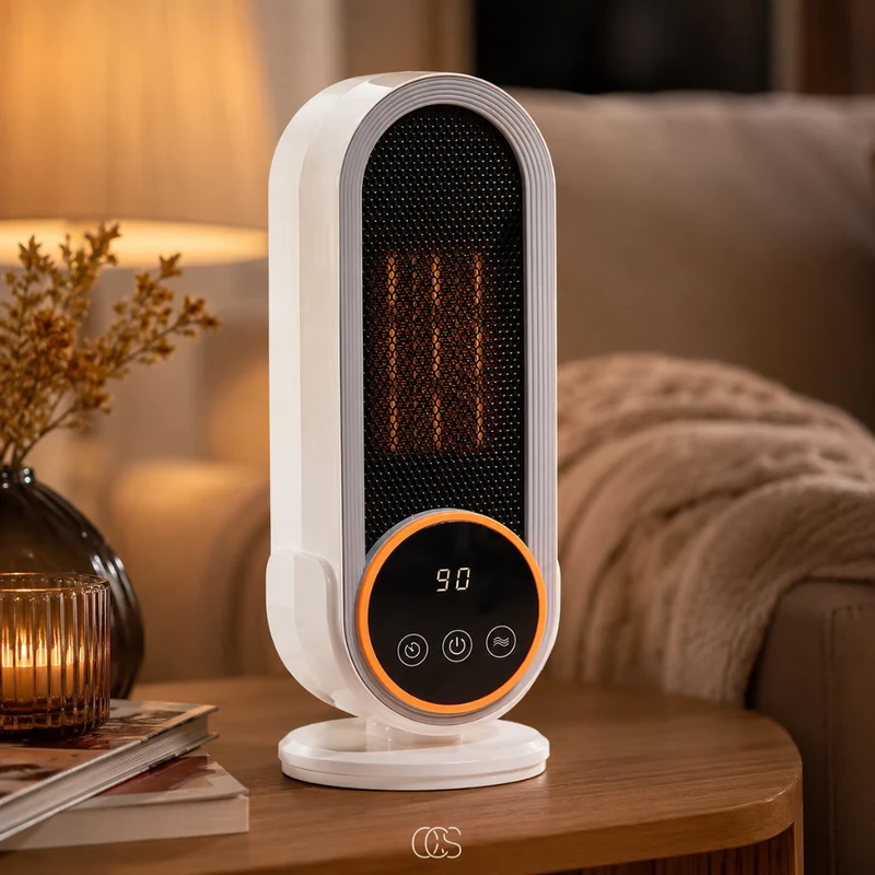 OCS - Compacte PTC Keramische Kachel - 1500W Elektrische Heater met Afstandsbediening & Timer