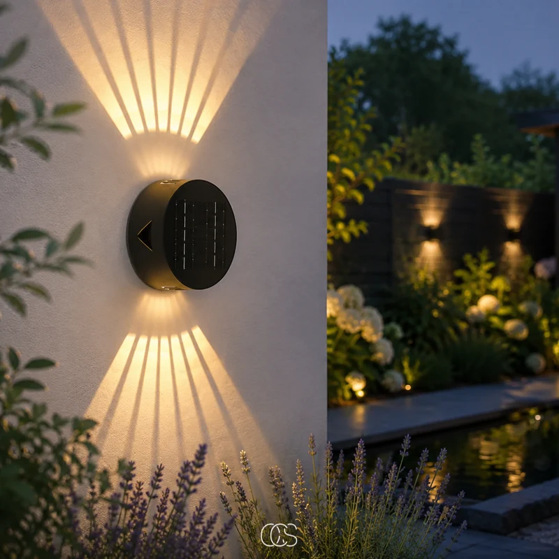 OCS - Solari solar Buitenwandlamp op Zonne-Energie - Modern Rond Design
