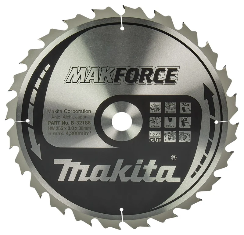 Makita HM ZAAGBLAD 355X30X3.0 24T B-32188