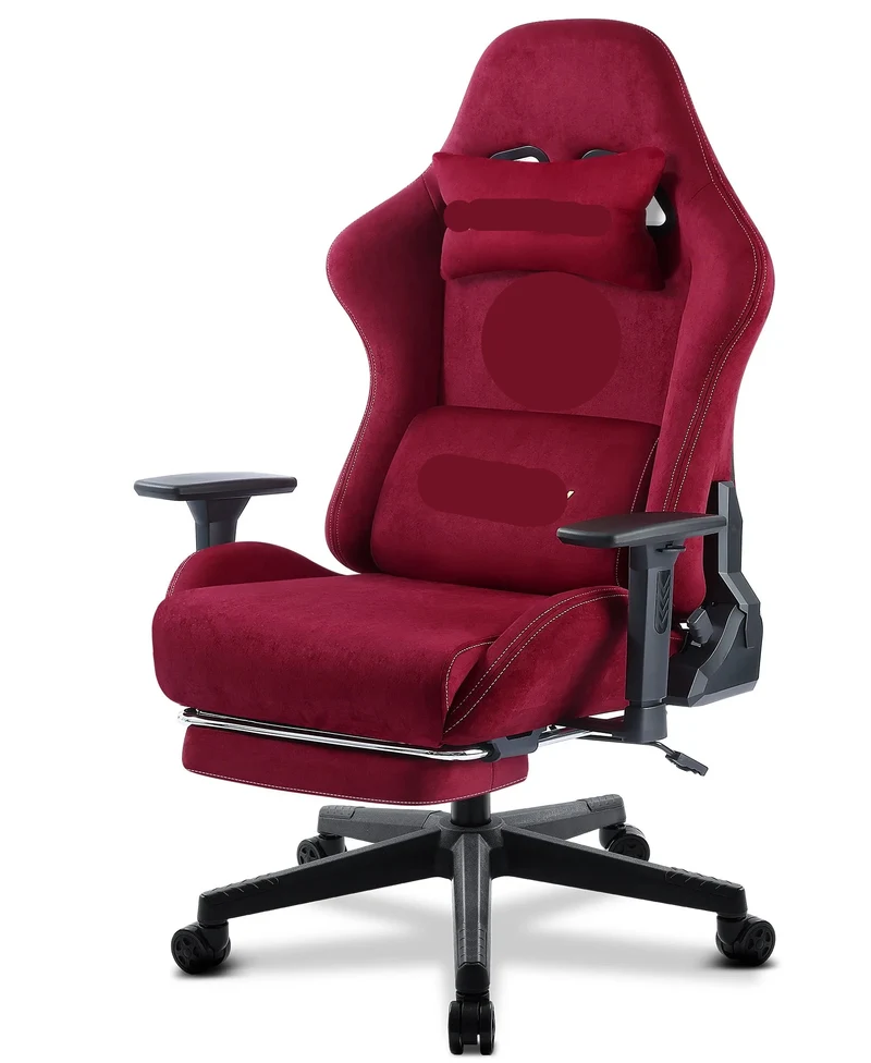 Bureaustoel – Bureaustoel Ergonomisch – Werkstoel – Gamingstoel – Bureauzetel – Faux-suède Bekleding – Verstelbare Rugleuning Met Voetsteun