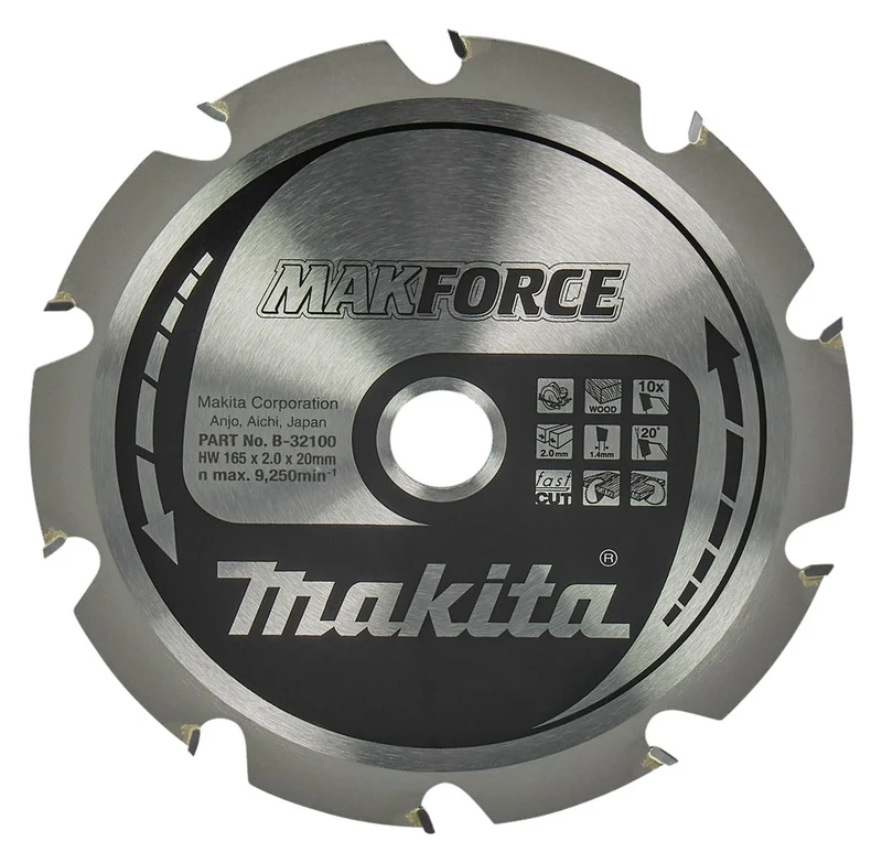 Makita ZAAGB HOUT 165X20X2,0 10T 20G