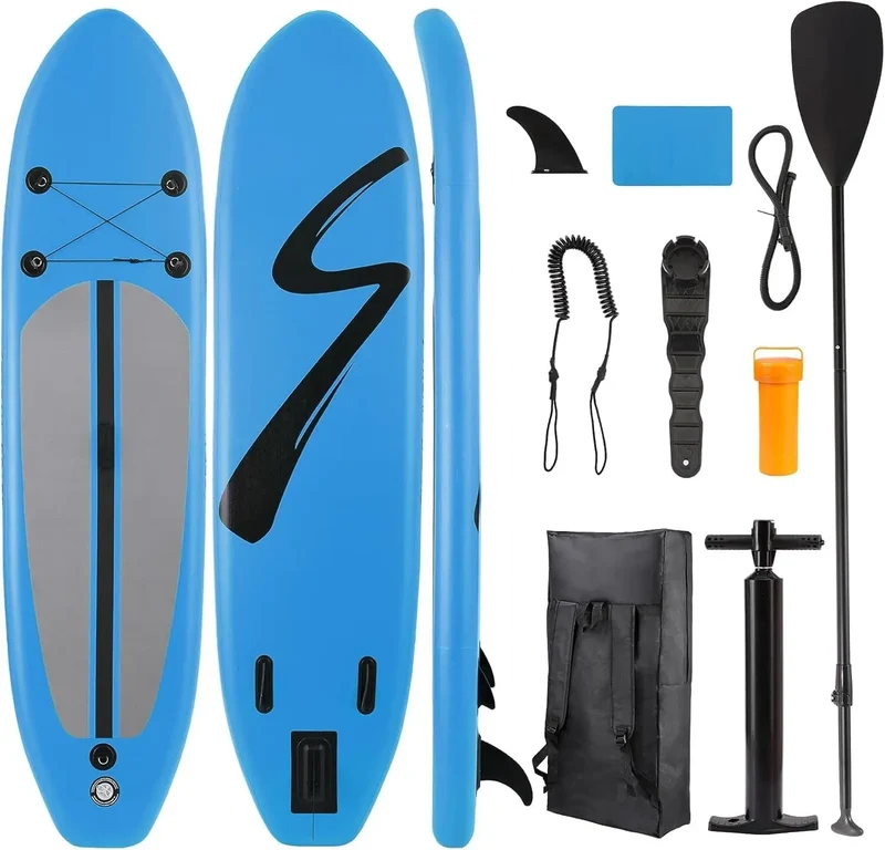 Inflatable Stand Up Paddle Board – SUP Board – Opblaasbaar Paddle Board – Peddelboard – Watersport Board – Lichtgewicht Hoogwaardig PVC – Anti-Slip EVA Deklaag 305 cm - Blauw