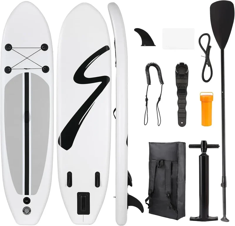 Opblaasbaar Stand Up Paddle Board – SUP Board – Inflatable Paddleboard – Suppen – Watersport Board – Anti-slip EVA Dek – Compleet Accessoireset 305 cm - Wit