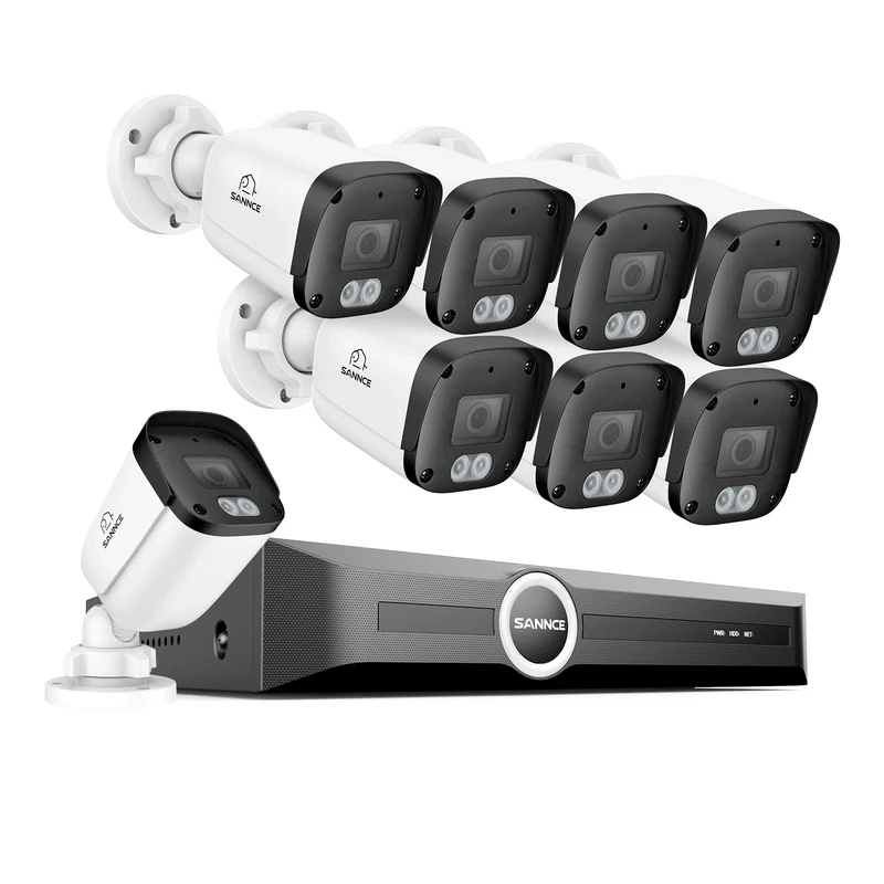Beveiligingscamera Set – IP Camera – CCTV Camera – Bewakingscamera – Surveillance Camera – 8 Kanaals NVR – 5MP Resolutie – Nachtzicht 30 Meter