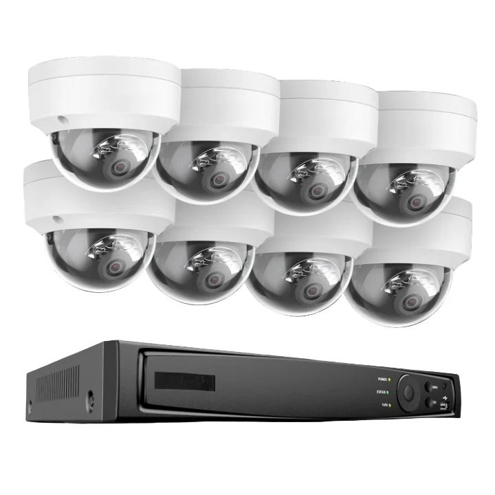 8-kanaals NVR Beveiligingssysteem – IP Cameraset – Camerabewaking – Netwerk Beveiliging – 4K 8MP Resolutie – Slimme Bewegingsdetectie – IP67 Waterdicht – PoE Aansluiting - 4TB