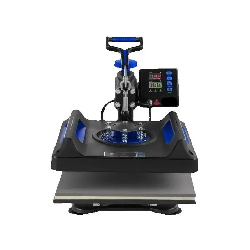 8-in-1 Multifunctioneel – Hittepers – Heat Press Machine – Transferpers – T-shirt Pers – Mokken Pers – 15x15 Inch Persplaat - Blauw