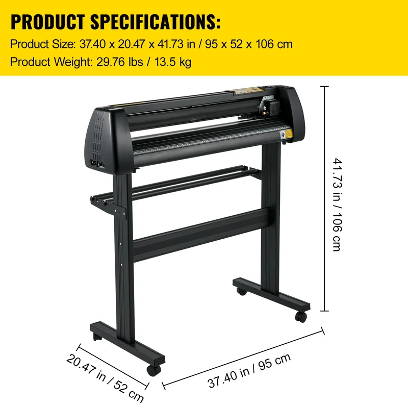 Vinyl Cutter Plotter – Snijplotter – Vinylsnijder – Sticker Cutter – Snijmachine – 28 Inch Snijbreedte – Nauwkeurigheid 0,01 mm
