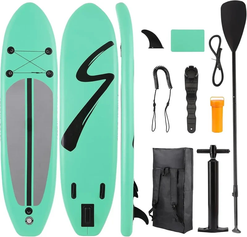 Opblaasbare Stand Up Paddle Board – SUP Board – Inflatable Paddleboard – Peddelboard – SUP Surfboard – Lichtgewicht & Compact – Anti-slip EVA Deklaag - Groen