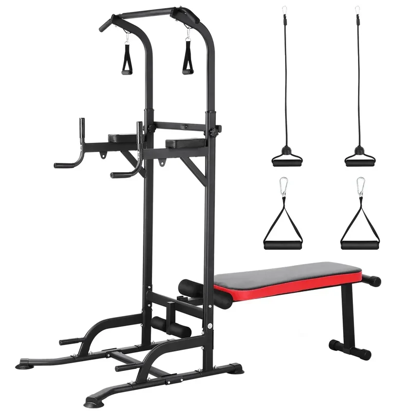 Power Tower – Fitnessstation – Pull-up Bar – Trainingsrek – Workout Station – Verstelbaar 181-234 cm – Max Belastbaarheid 200 kg