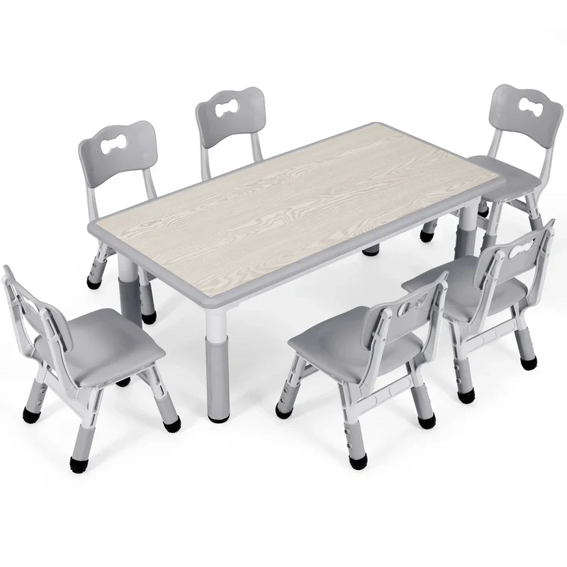 Kinder Tafel – Kindertafel – Speeltafel – Knutseltafel – Verstelbare Stoelenset – Verstelbare Hoogte – Stevige Balkconstructie
