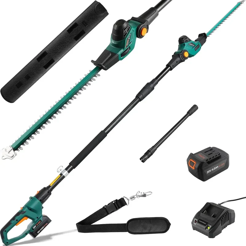 Draadloze Telescoopheggenschaar – Elektrische Heggenschaar – Snoeischaar – Tuinschaar – Heggentrimmer – Uitschuifbare Steel 2,75 m – 20V Lithium-ion Accu