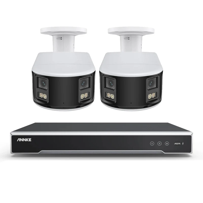 8-kanaals IP beveiligingssysteem – Beveiligingscamera – CCTV-set – Video bewaking – NVR systeem – 8MP resolutie – Nachtzicht kleur 40m