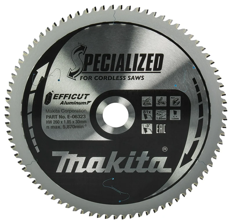 Makita HM ZAAGBLAD 260X30X1,85MM 81T - E-06323