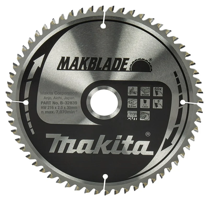 Makita HM ZAAGBLAD 216X30X2.1 60T - B-32839