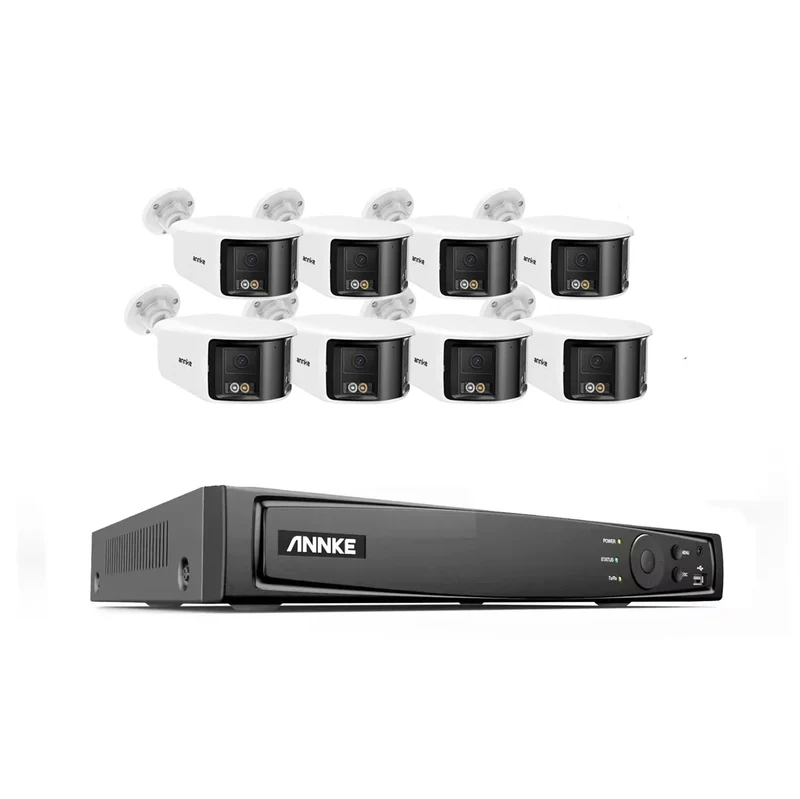 Beveiligingssysteem IP Camera – CCTV Camera – Bewakingscamera – Surveillance Camera – 8MP Ultra-HD Resolutie – 180° Panoramisch Beeld