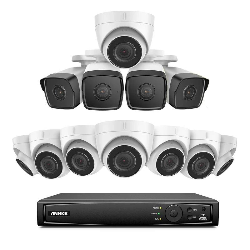 5MP Beveiligingscamera Set – Bewakingscamera – IP Camera – CCTV Camera – Camerakit – Nachtzicht Tot 30 Meter – IP67 Waterdichte Behuizing