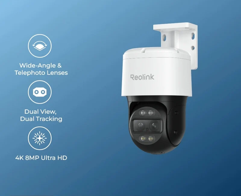 4K Dual Lens PTZ Beveiligingscamera – IP Camera – Outdoor Camera – PTZ Camera – Surveillance Camera – AI Object Tracking – Kleurennachtzicht Met Spotlights