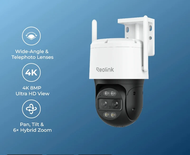 Beveiligingscamera 4K – Buitencamera – IP Camera – PTZ Camera – Slimme Camera – Bewegingsvolging – 6X Zoom