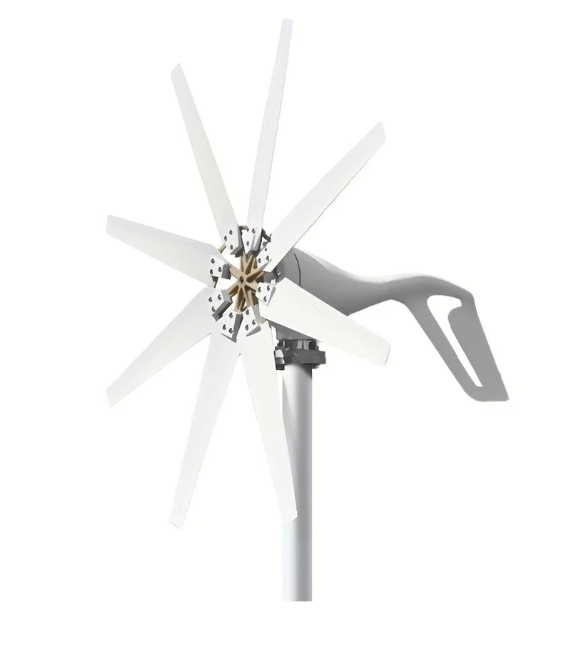 Draagbare Windgenerator – Mobiele Windturbine – Windenergie Generator – Off-Grid Generator – 12V 8-Blad 1000W – Lichtgewicht Metallic Frame – Efficiënte Energieopwekking