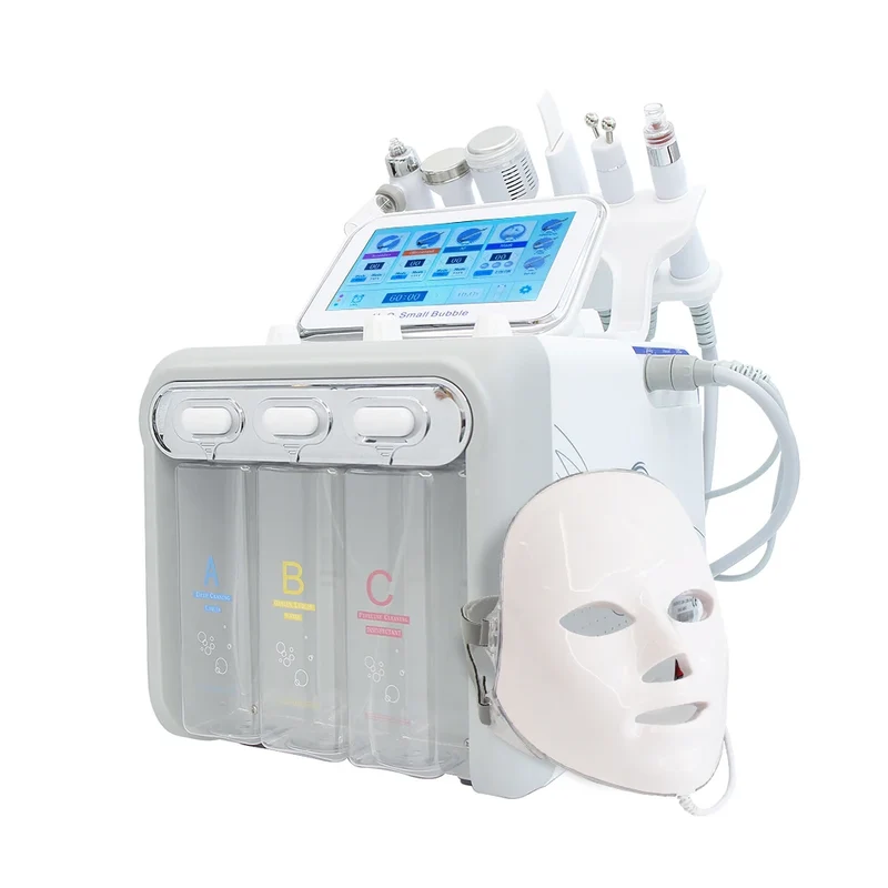 7-in-1 Hydro Dermabrasie Gezichtsbehandelingsmachine – Gezichtsreiniger – Huidverzorgingsapparaat – Microdermabrasie Machine – Anti-Acne Behandeling – Dieptereiniging – Collageenstimulerend – Koude Therapie