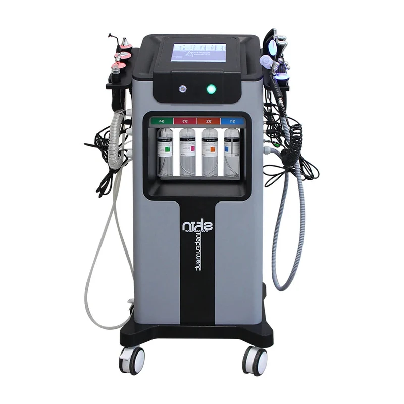 Hydradermabrasie Gezichtsverzorging – Ultrasone Reiniging – Skin Care Apparaat – Gezichtsreiniger – EMS Gezichtslift – 10-in-1 Multifunctioneel – Warmte- en Koudetherapie