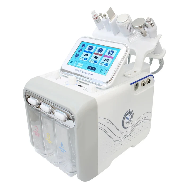 6-in-1 Hydro Dermabrasie Gezichtsbehandeling – Gezichtsreiniger – Huidverjonging Apparaat – Acne Behandeling – Collageen Stimulator – Ultrasone Trillingen – Koude Hammer – CE Gecertificeerd – Gebruiksvriendelijk Thuisapparaat