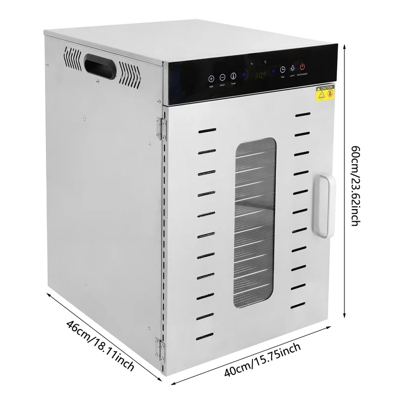Stainless Steel Fruit Dehydrator Machine Food Dehydrator Dehydrator Machine 16-Tray Food Dehydrator