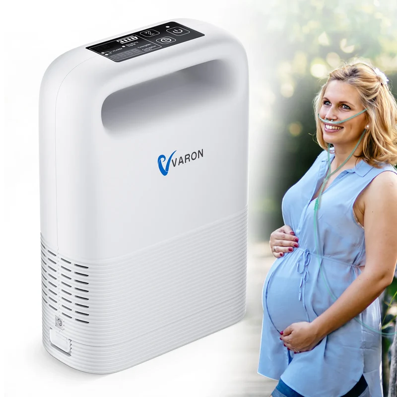 Draagbare Zuurstofconcentrator – Mobiele Zuurstofmachine – Zuurstofapparaat – Ademhalingsapparaat – Compact & Lichtgewicht – Verwijderbare Batterij 3-4 Uur
