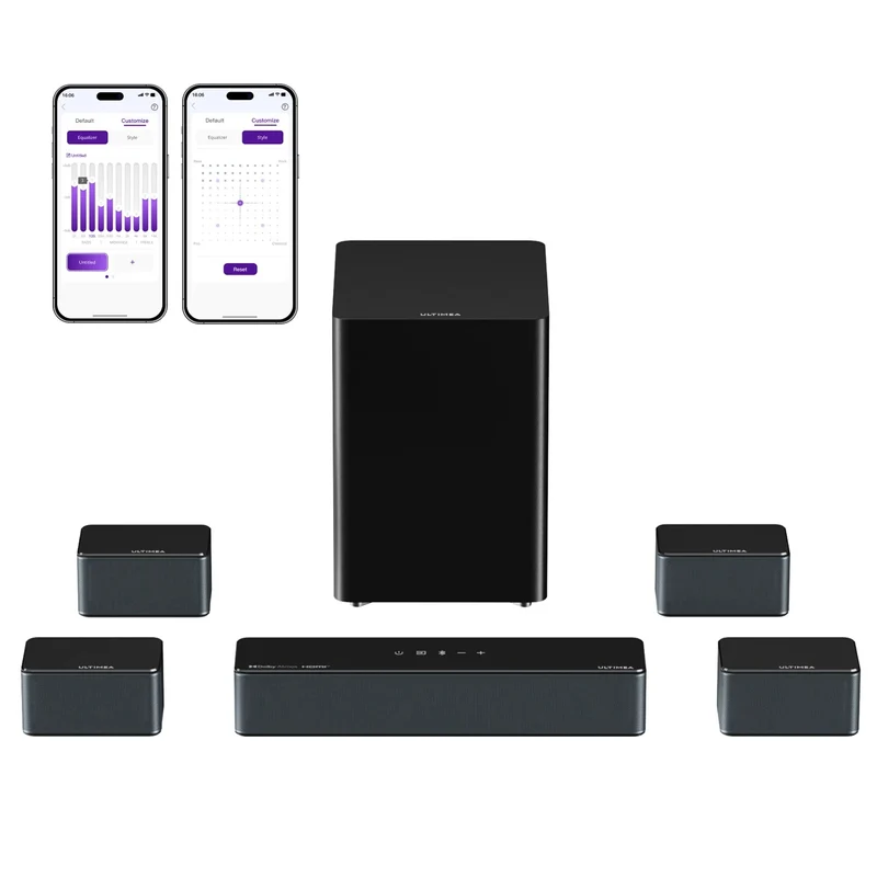 Boom Soundbar – Home Cinema Speaker – Surround Sound Systeem – Bluetooth Speaker – Wireless Subwoofer – Dolby Atmos – 7.1 Kanaals 500W