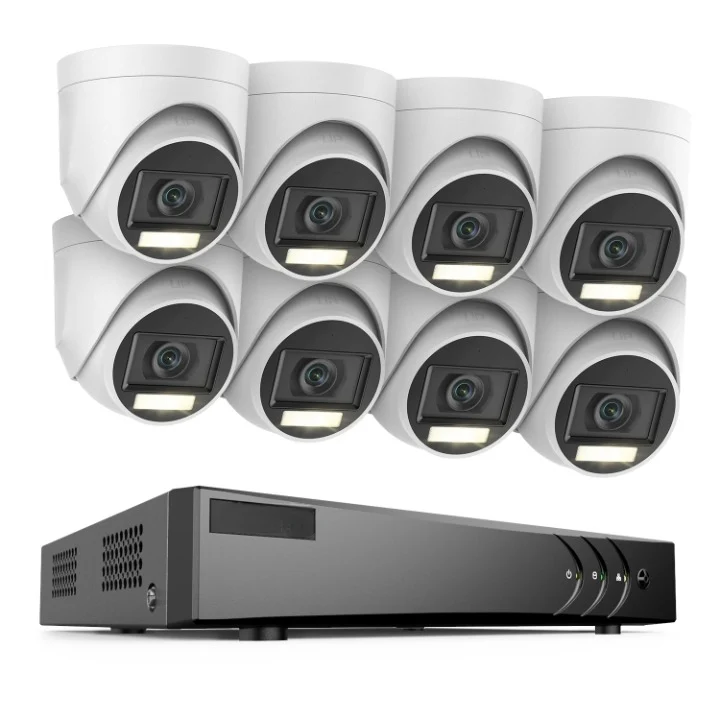 Beveiligingscamera Set – CCTV Camera Systeem – Bewakingscamera – Surveillance Kit – 16-Kanaals DVR – 8x 5MP HD Camera’s – Nachtzicht Tot 30 Meter – IP67 Weerbestendig - 2TB