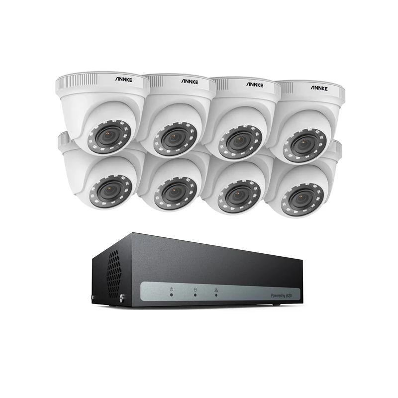 Beveiligingscamera Set – Camerasysteem – Surveillance Camera – Bewakingscamera – CCTV Camera – 8-Kanaals DVR Met 1TB SSD – 2MP HD Met Nachtzicht Tot 30 Meter