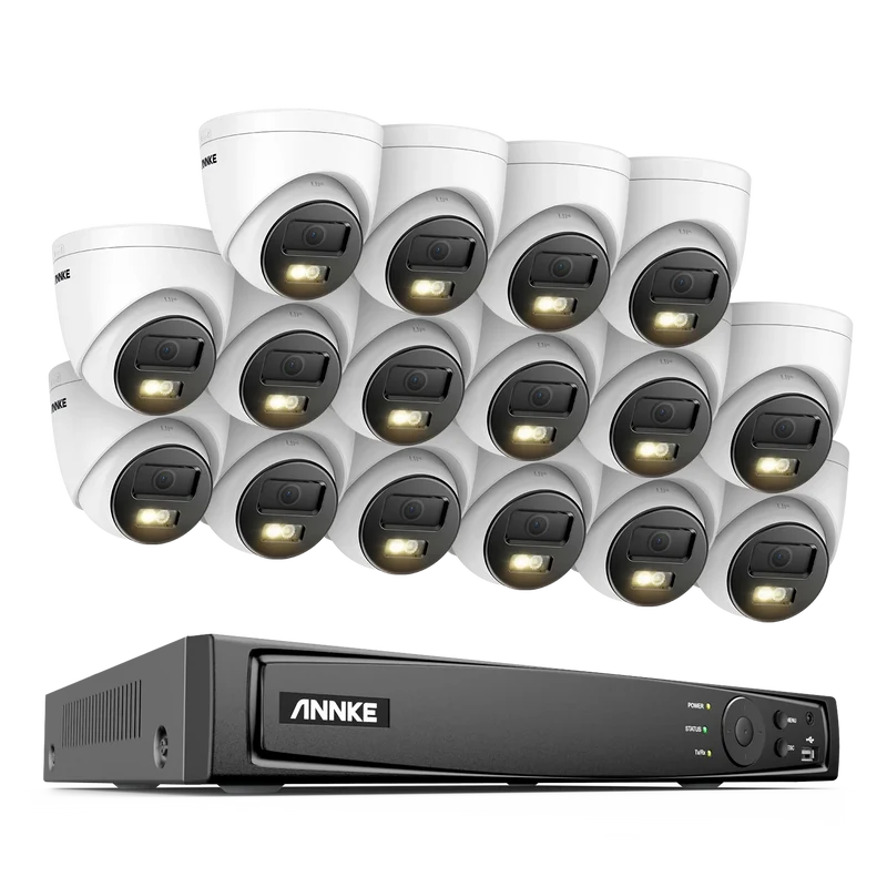 16-kanaals IP Beveiligingscamera Set – CCTV Camera Systeem – Bewakingscamera – Video Surveillance – Security Camera – 12MP Resolutie – IP67 Waterdicht
