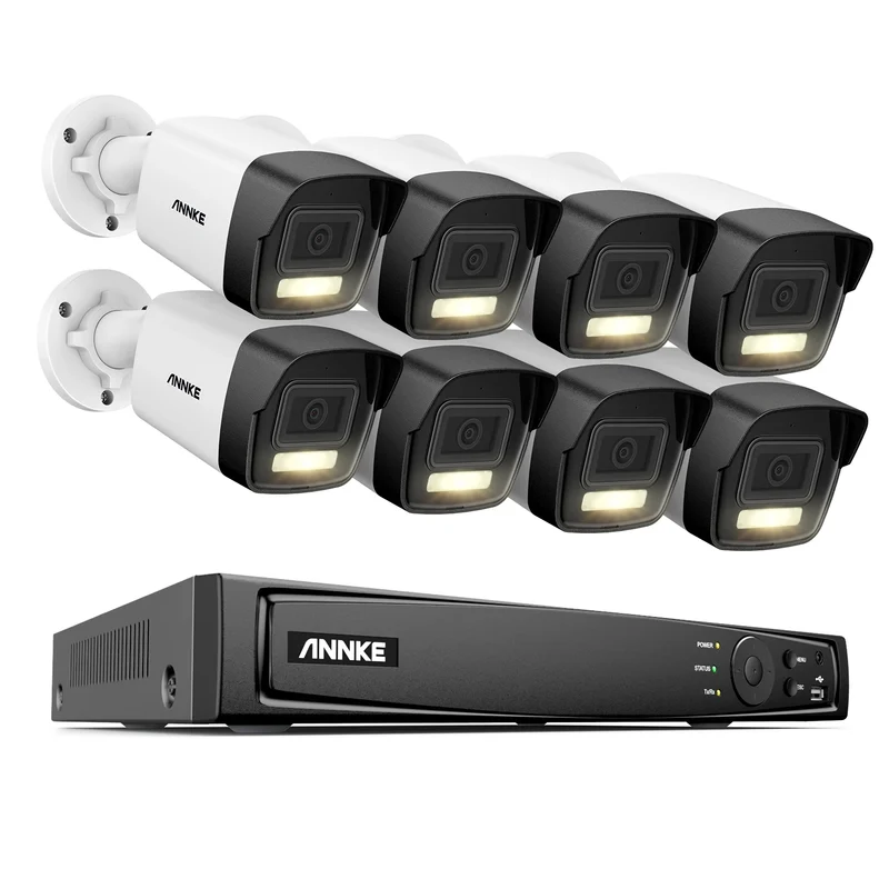 16-kanaals Beveiligingscamera Set – IP Camera Systeem – Bewakingscamera – CCTV Camera – NVR Recorder – 12MP Dual-Light – IP67 Waterdicht