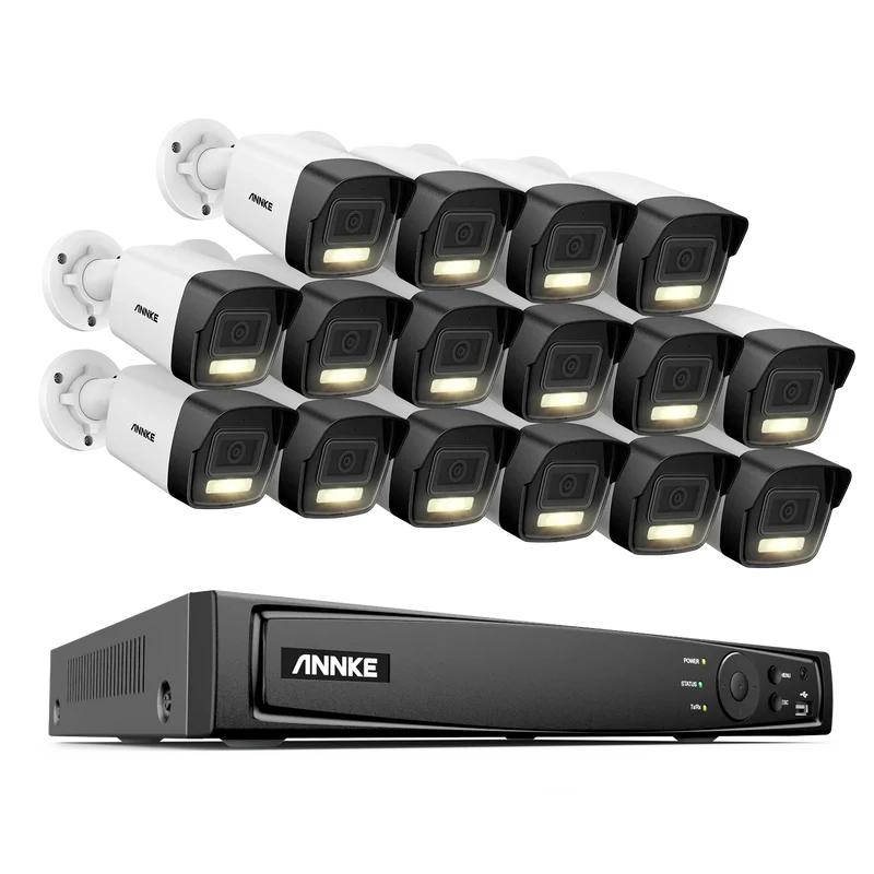16-kanaals IP Beveiligingsset – Beveiligingscamera Set – CCTV Systeem – NVR Beveiliging – Dome Camera Beveiliging – 16x 12MP Camera’s – 4TB HDD Opslagcapaciteit