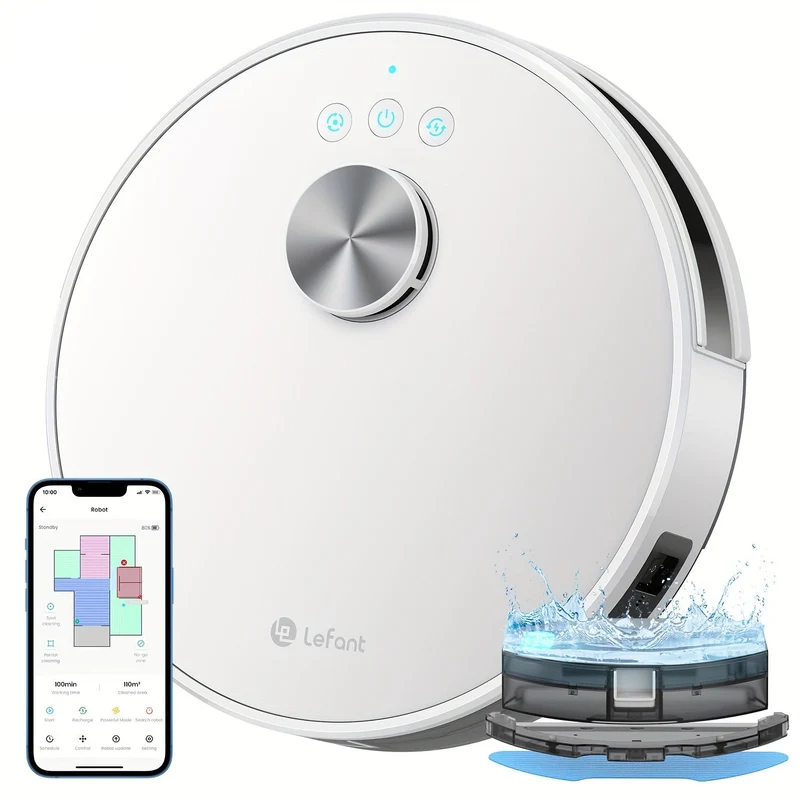 Robotstofzuiger – Dweilrobot – Stofzuigrobot – Automatische Stofzuiger – Schoonmaakrobot – 4000Pa Zuigkracht – Dual Power Batterij & Netstroom