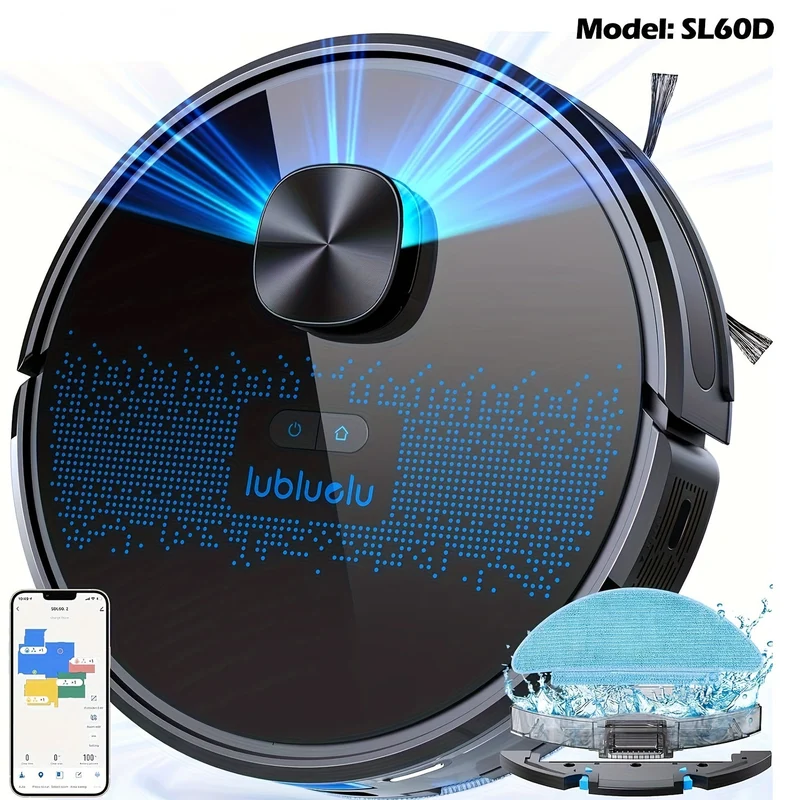 Robotstofzuiger SL60/B40 – Robotstofzuiger – Robotreiniger – Stofzuigrobot – Automatische Stofzuiger – Lidar Navigatie – 6500Pa Zuigkracht