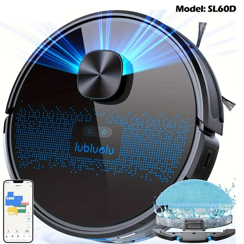 Robotstofzuiger SL60/B40 – Robotstofzuiger – Robotmop – Automatische Stofzuiger – Slimme Vloerreiniger – Lasernavigatie – 6500Pa Zuigkracht