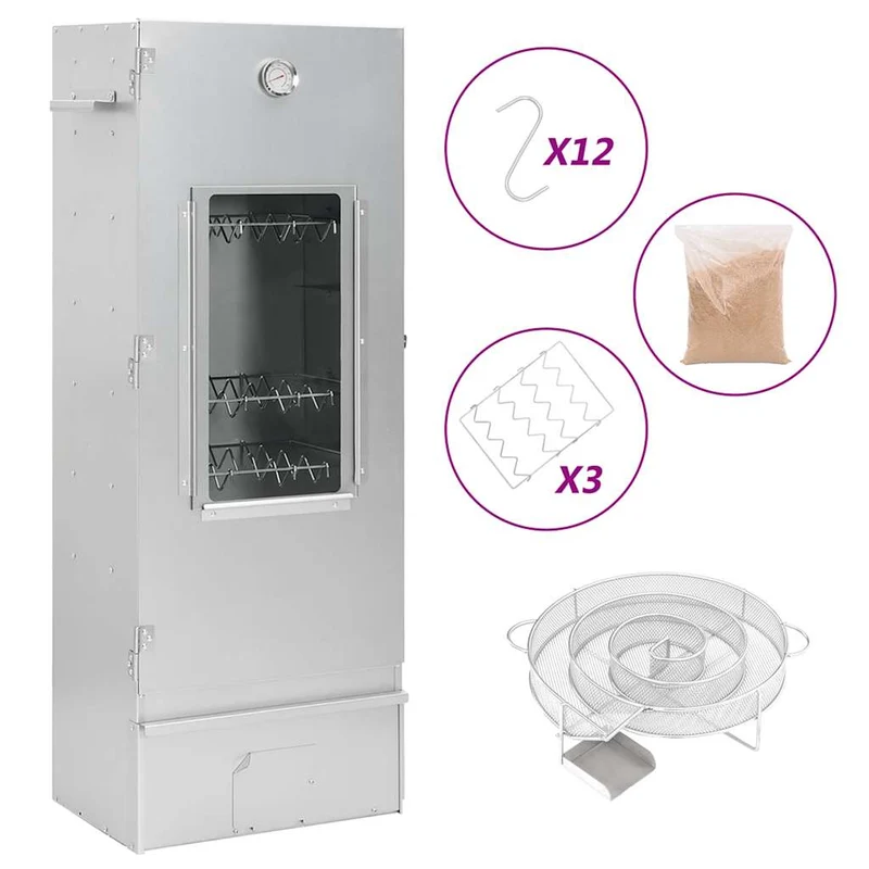 Coldsmoker – Koud Rookgenerator – Smokerbox – Rookbox – Rookgenerator – Gecoat Staal – Inclusief Thermometer