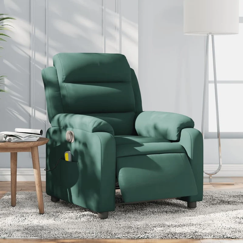 Elektrisch Verstelbare Relaxfauteuil – Elektrische Stoel – Relaxstoel – Verstelbare Fauteuil – Loungestoel – Donkergroen – Verstelbaar Tot 135° – Zachte Velvet Bekleding
