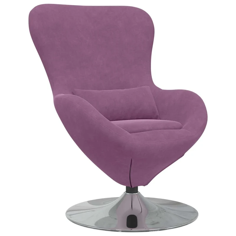 Fauteuil – Draaifauteuil – Relaxstoel – Loungestoel – Armstoel – Paars Fluweel – Met Voetensteun