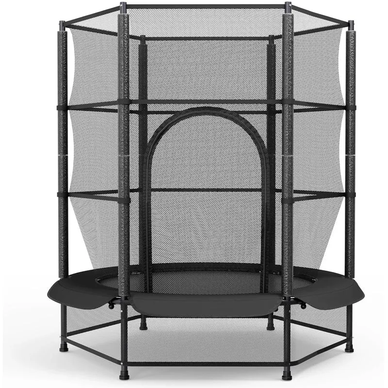 Trampoline – Kindertrampoline – Springkussen – Buitenspeelgoed – Speeltoestel – Ø 140 cm – Veiligheidsnet Met Ritssluiting