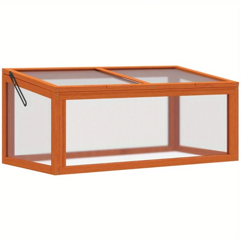 Mini Kweekkasje – Mini Kas – Plantenkas – Moestuin Kas – Kweekhuisje – Weerbestendig Polycarbonaat – Compact 90x46x40 cm – Oranje Afdekking