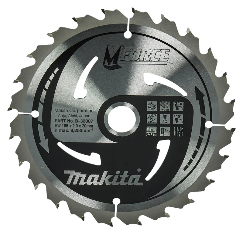 MAKITA ZAAGBLAD 165X20X2,0 24 TANDS 15G MFORCE
