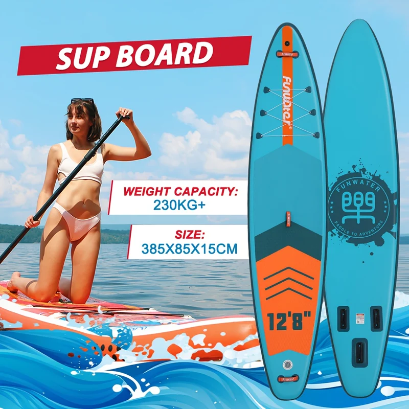 Opblaasbaar Paddleboard – SUP Board – Stand Up Paddle – Watersportboard – Inflatable Board – 385x85x15 cm – Duurzaam PVC Materiaal