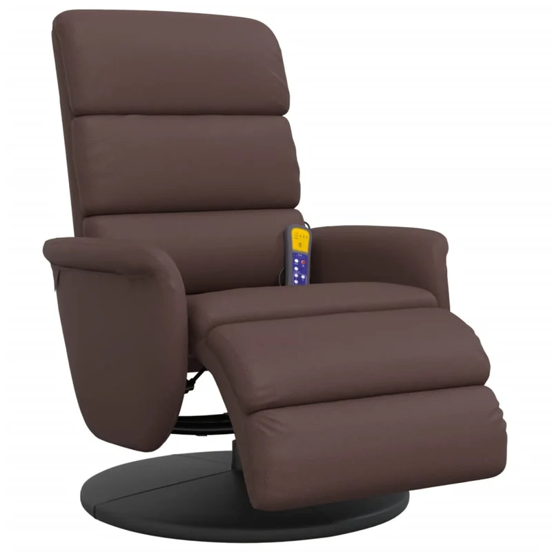 Stoel – Fauteuil – Relaxstoel – Draaistoel – Verstelbare Stoel – Kunstleer – 360° Draaibaar – Bruin