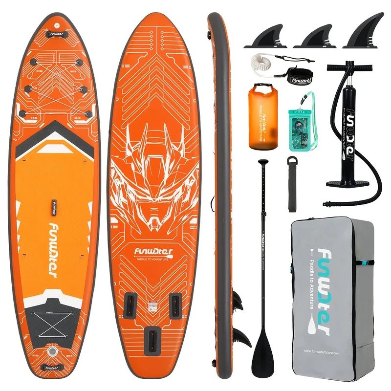 Paddleboard – SUP Board – Stand Up Paddle – Inflatable Board – Opblaasbaar Paddleboard – Cyber Oranje – Duurzaam PVC – Lichtgewicht Design